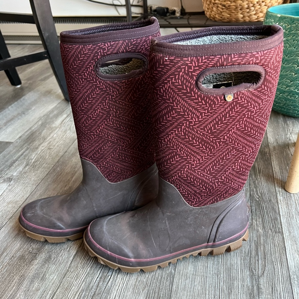 Bogs Whiteout Fleck Boots - size 9